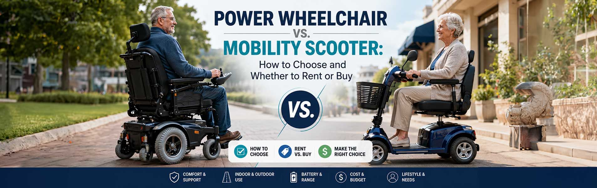 Power Wheelchair vs. Mobility Scooter: Rent or Buy?