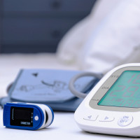 Pulse Oximeter and Blood Pressure Monitor on table