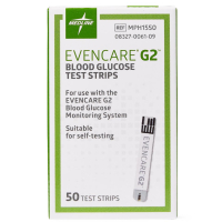 Box of EvenCare G2 Test Strips for Blood Glucose Monitoring Product Image